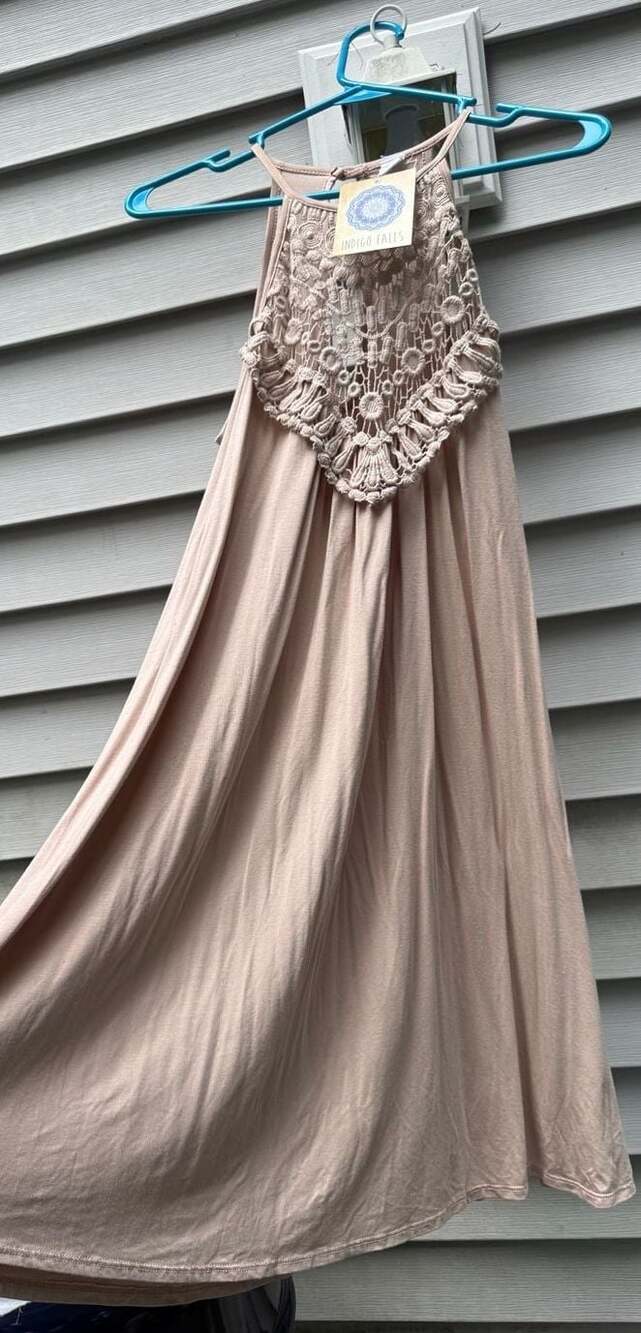 Indigo Falls Lace Maxi Dress